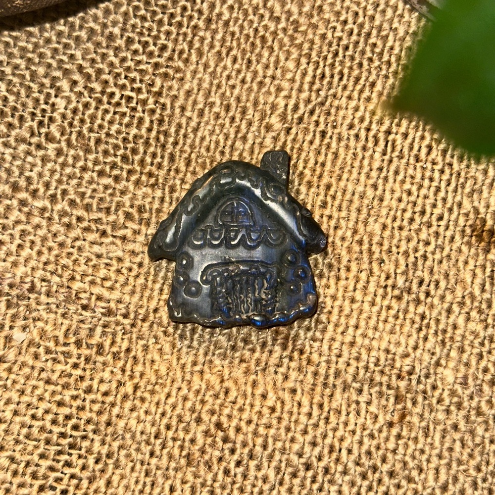 Labradorite Gingerbread House Carving